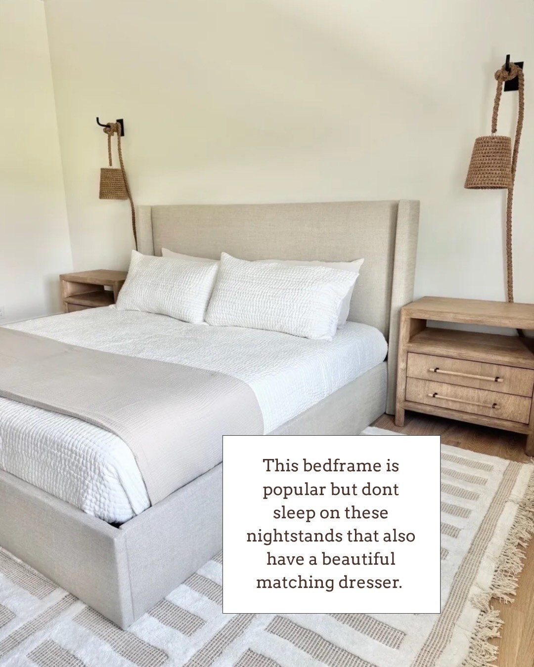 Coastal look bed frame that I love and cutest nightstands 🙌🏻🙌🏻

#LTKdayinmylife #LTKSeasonal #LTKHome