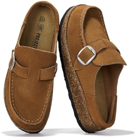Project Cloud 100% Genuine Leather Moccasin Style Clogs for Women (Carline) | Memory Foam Insole ... | Amazon (US)