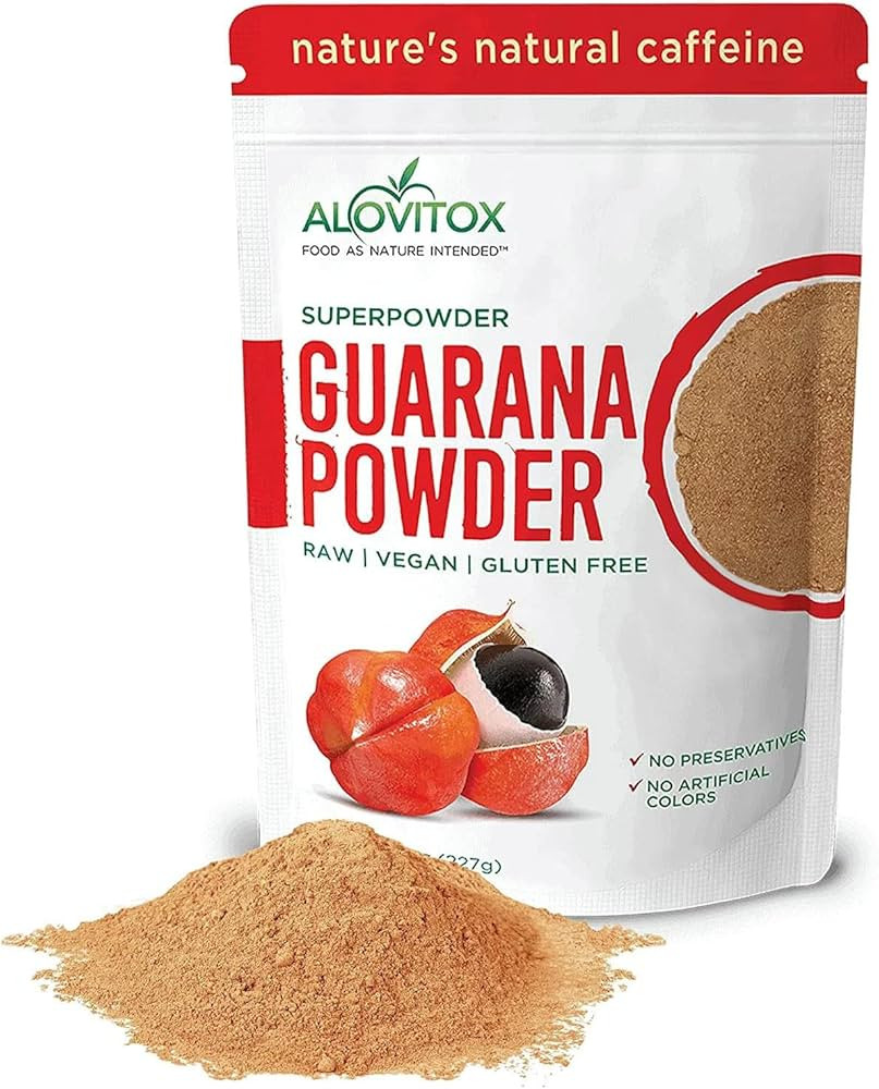 Alovitox Organic Guarana Seed Powder | Raw Guarana Seed Extract, Vegan, Non-GMO & Gluten-Free (Su... | Amazon (US)