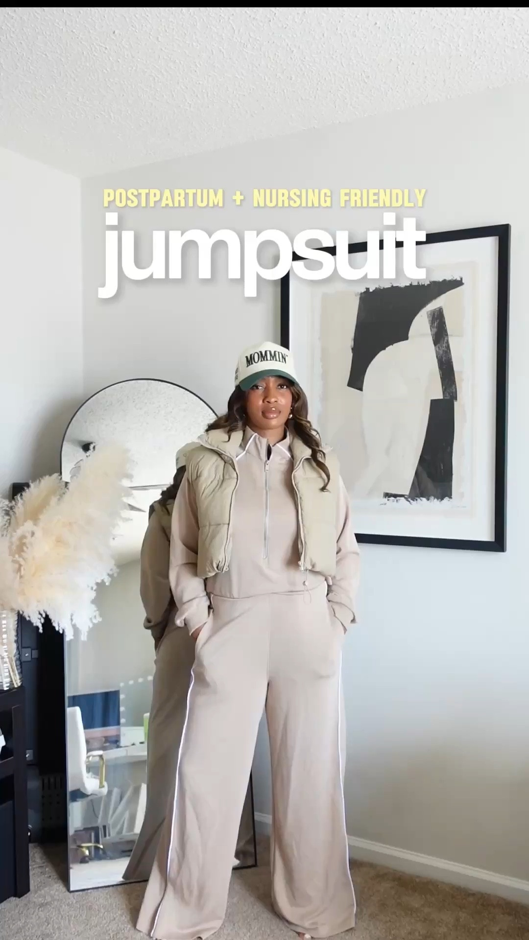 Postpartum & Nursing Friendly Jumpsuit. Wearing Size Large #MomOOTD 