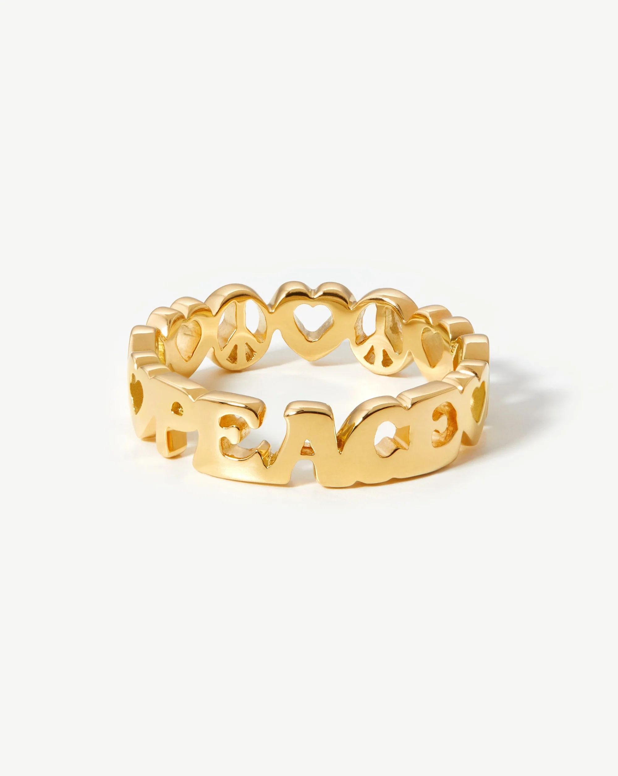 Peace Out Stacking Ring | 18ct Gold Plated Vermeil | Missoma