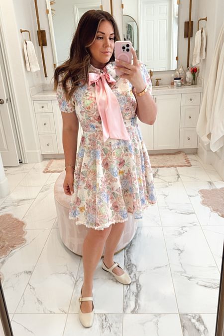 curvy floral peter pan collar dress for spring and summer! what i wore for Mother’s Day family dinner. in the size 14! 

#LTKMidsize #LTKSeasonal #LTKPlusSize