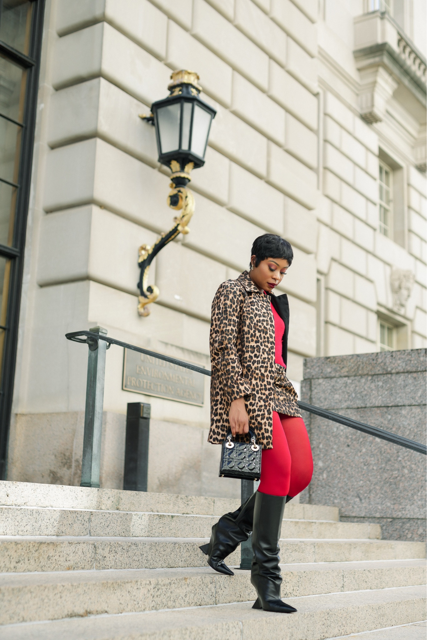 Holiday season is here and if you are not sure what fun outfit to wear, add some leopard with colored tights and boots



#LTKSeasonal #LTKHoliday #LTKCyberWeek
