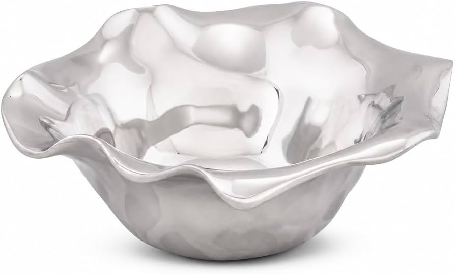 Arthur Court Carmel Collection Aluminum Dip Bowl - Modern Free Form Serving Bowl for Snacks and D... | Amazon (US)