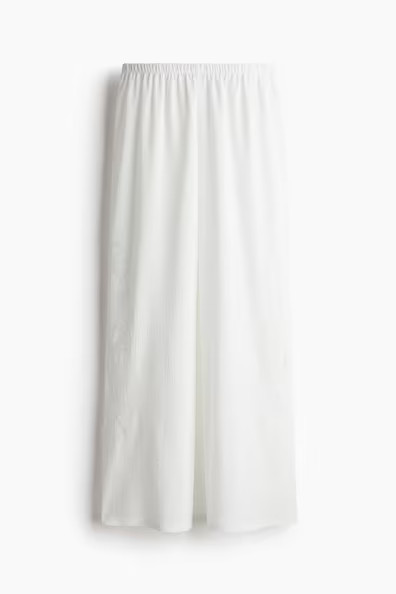 H & M - Weite Hose mit Broderie Anglaise - Weiß - Damen | H&M (DE, AT, CH, NL, FI)