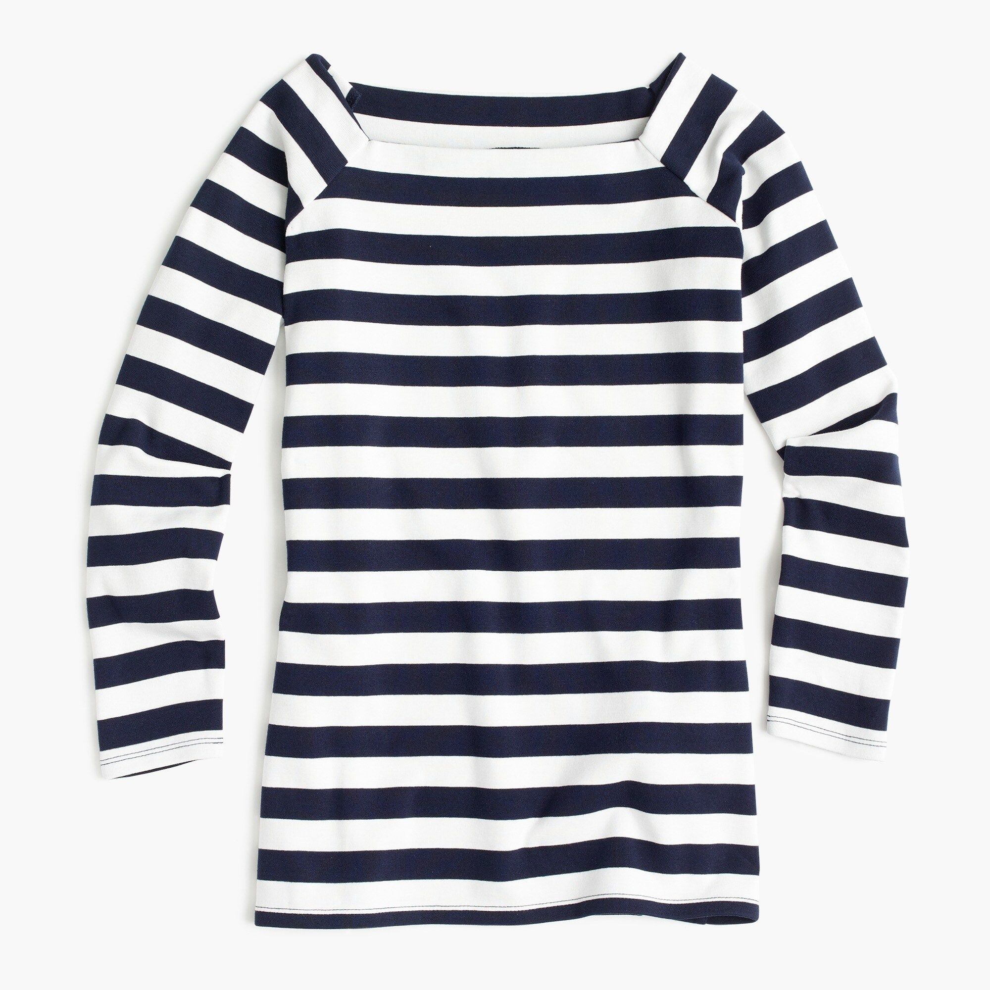 Long-sleeve off-the-shoulder striped T-shirt | J.Crew US