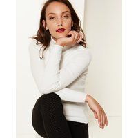 M&S Collection Ribbed Polo Neck Jumper | Marks & Spencer (UK)