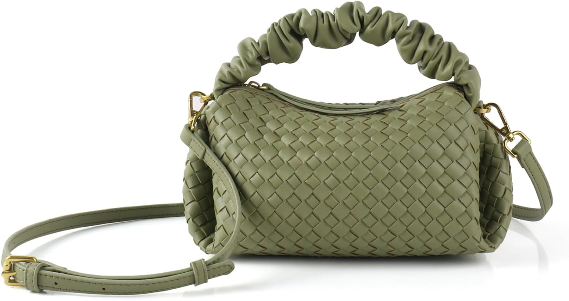 Woven Handbag for Women, Woven Crossbody Bags for Women, Designer Ladies Hobo Bag Bucket Purse Fa... | Amazon (US)