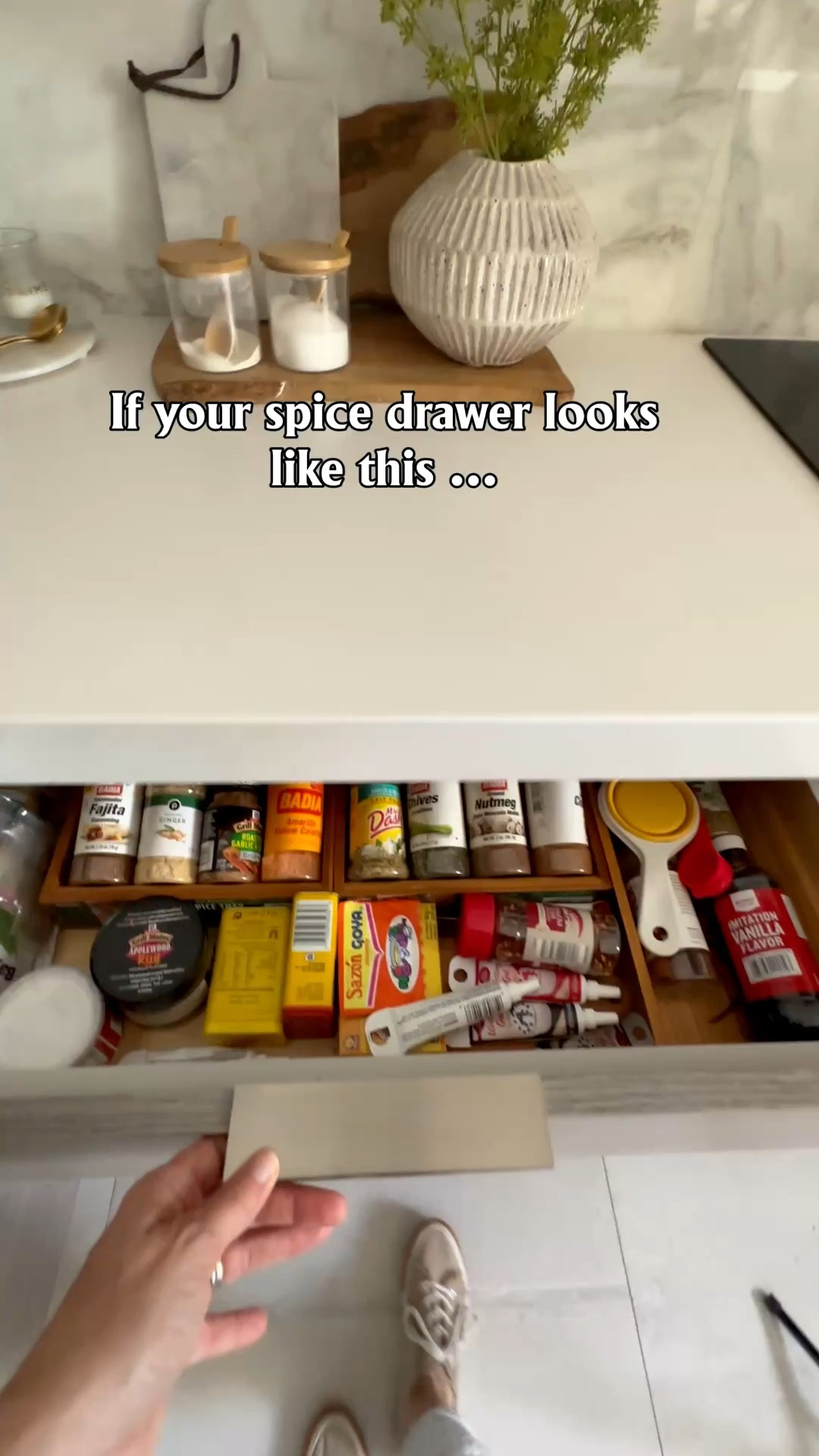 Putting all my spices in glass containers with bamboo lids made such a huge difference in my spice cabinet! #organizing #organized home #springcleaning

#LTKstorytime #LTKSeasonal #LTKHome