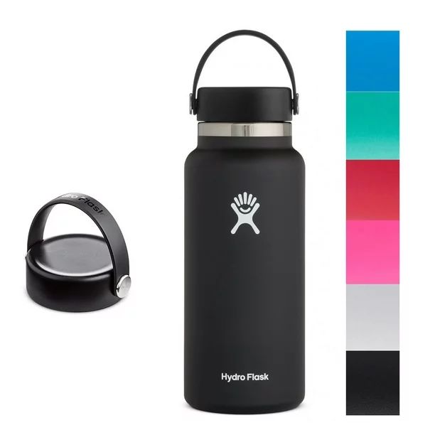 Hydro Flask Water Bottle - Stainless Steel & Vacuum Insulated - Wide Mouth 2.0 with Leak Proof Fl... | Walmart (US)