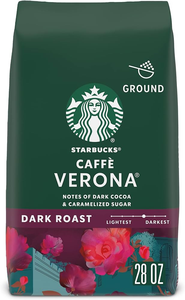Starbucks Ground Coffee, Dark Roast Coffee, Caffè Verona, 100% Arabica, 1 bag (28 oz) | Amazon (US)