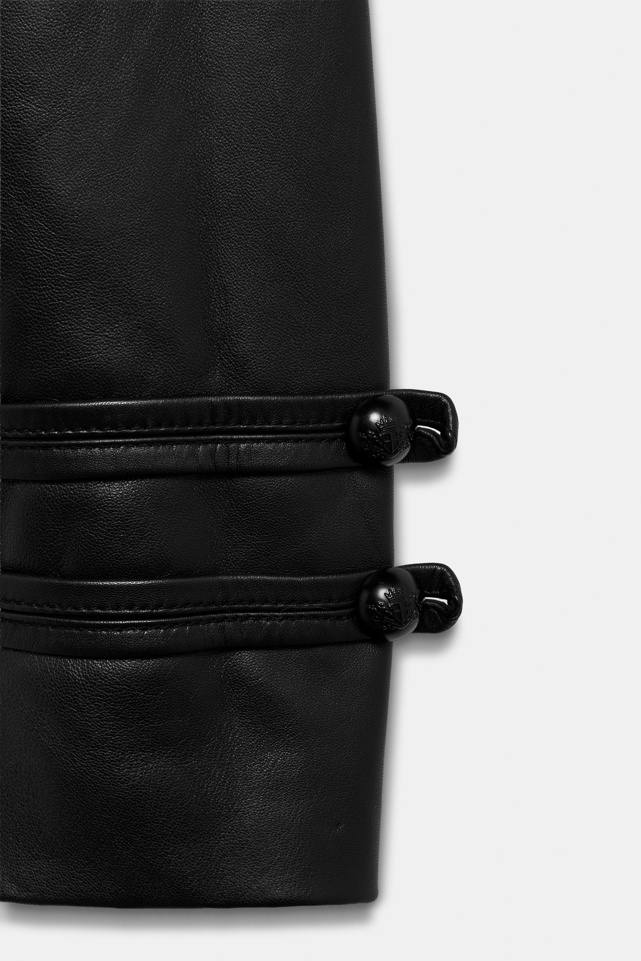 100% LEATHER FROG FASTENING JACKET ZW COLLECTION | Zara US