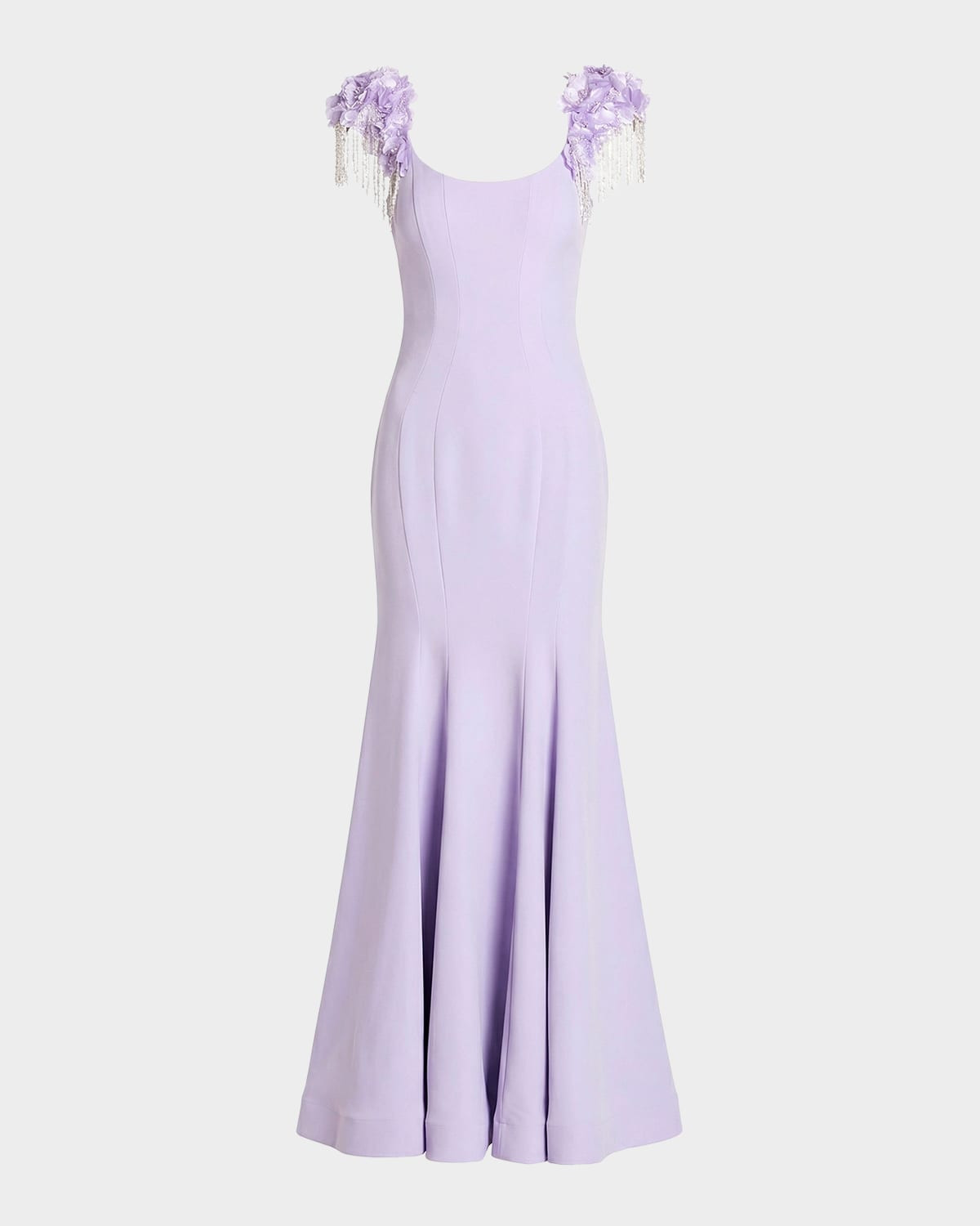 Fringe-Cap-Sleeve Trumpet Gown | Neiman Marcus