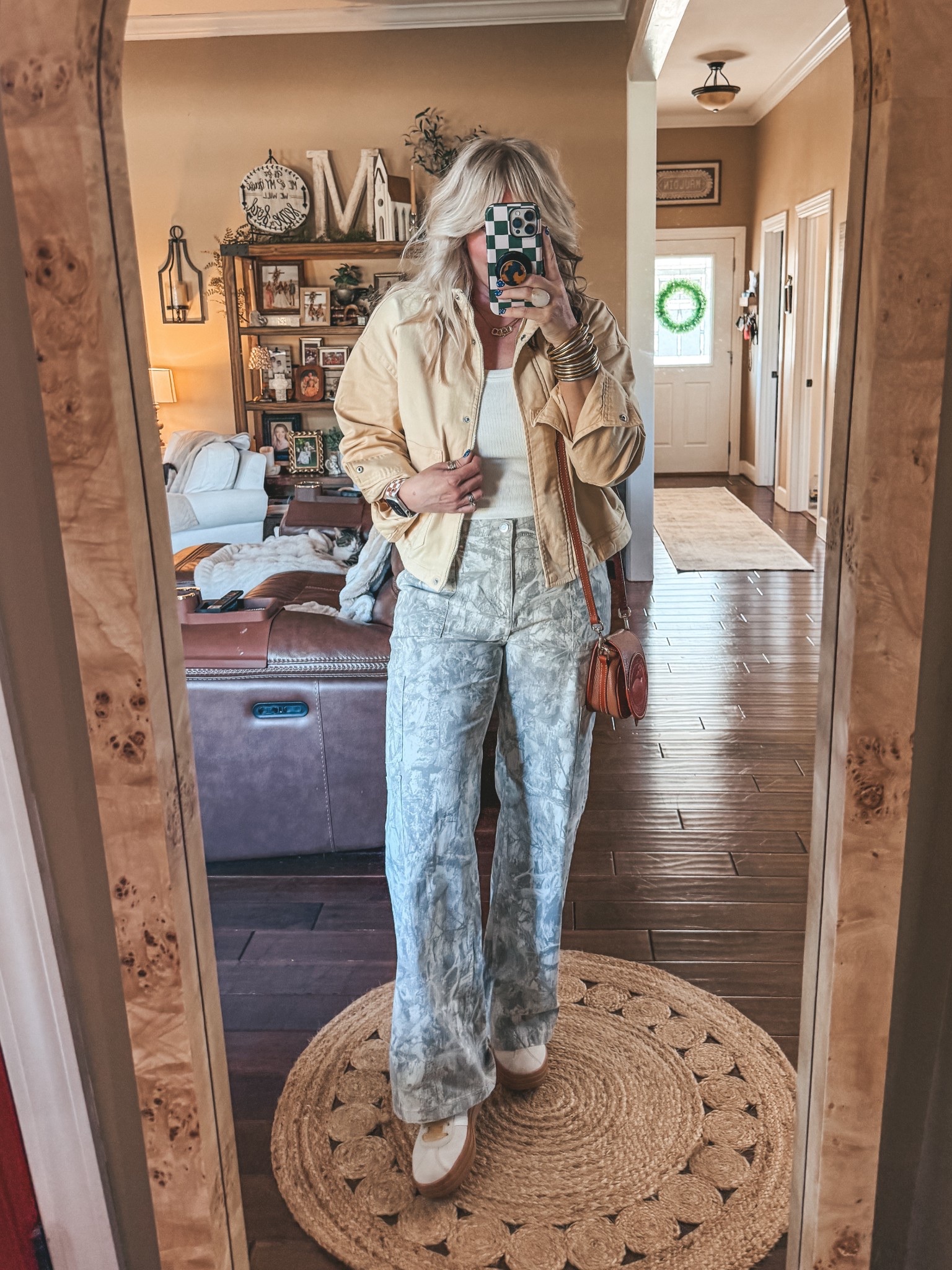 Sushi date fit ✨
Walmart camo pants M
Yellow denim jacket M
White tee M
Adidas sized down 

#LTKootd #LTKgrwm #LTKOver40