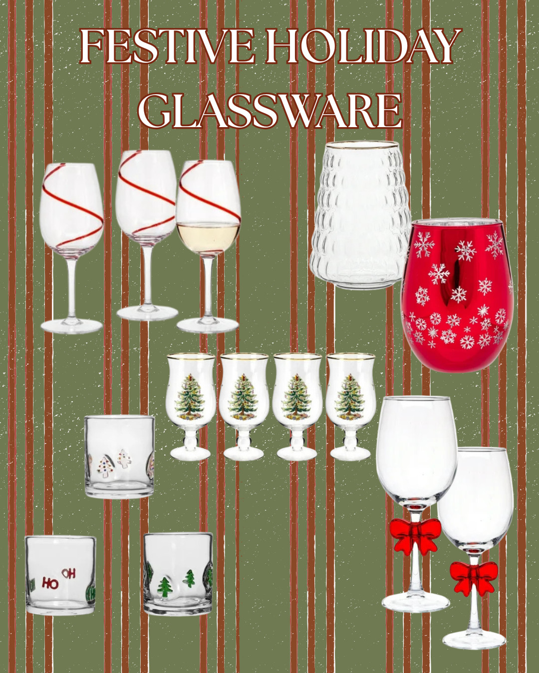 Holiday Hosting with the Most! Great for a gift or your own home. 

 Holiday | festive | Christmas | party | home | glass | wine | eggnog

#LTKGiftGuide #LTKHome #LTKHoliday