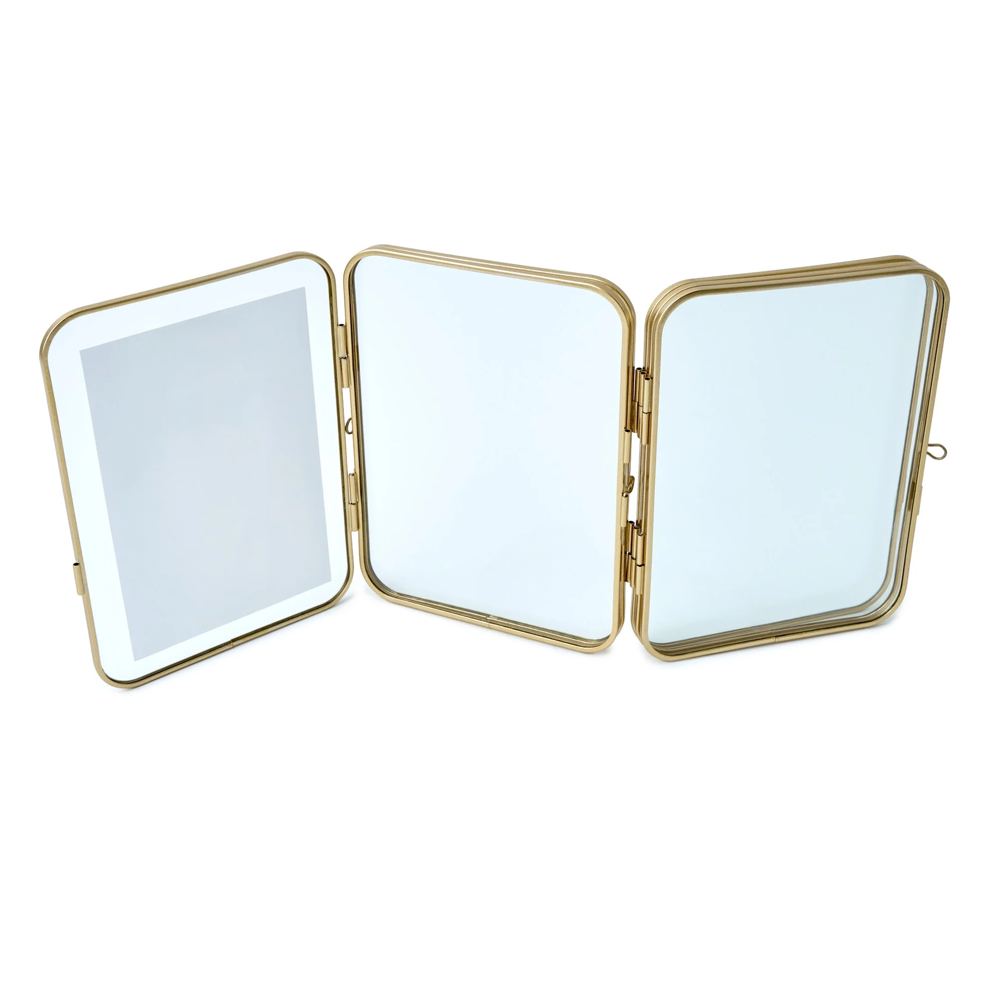 Beautiful 3 Piece Gold Metal Folding Picture Frame by Drew Barrymore - Fits 5x7 and 4x6 Photos - ... | Walmart (US)