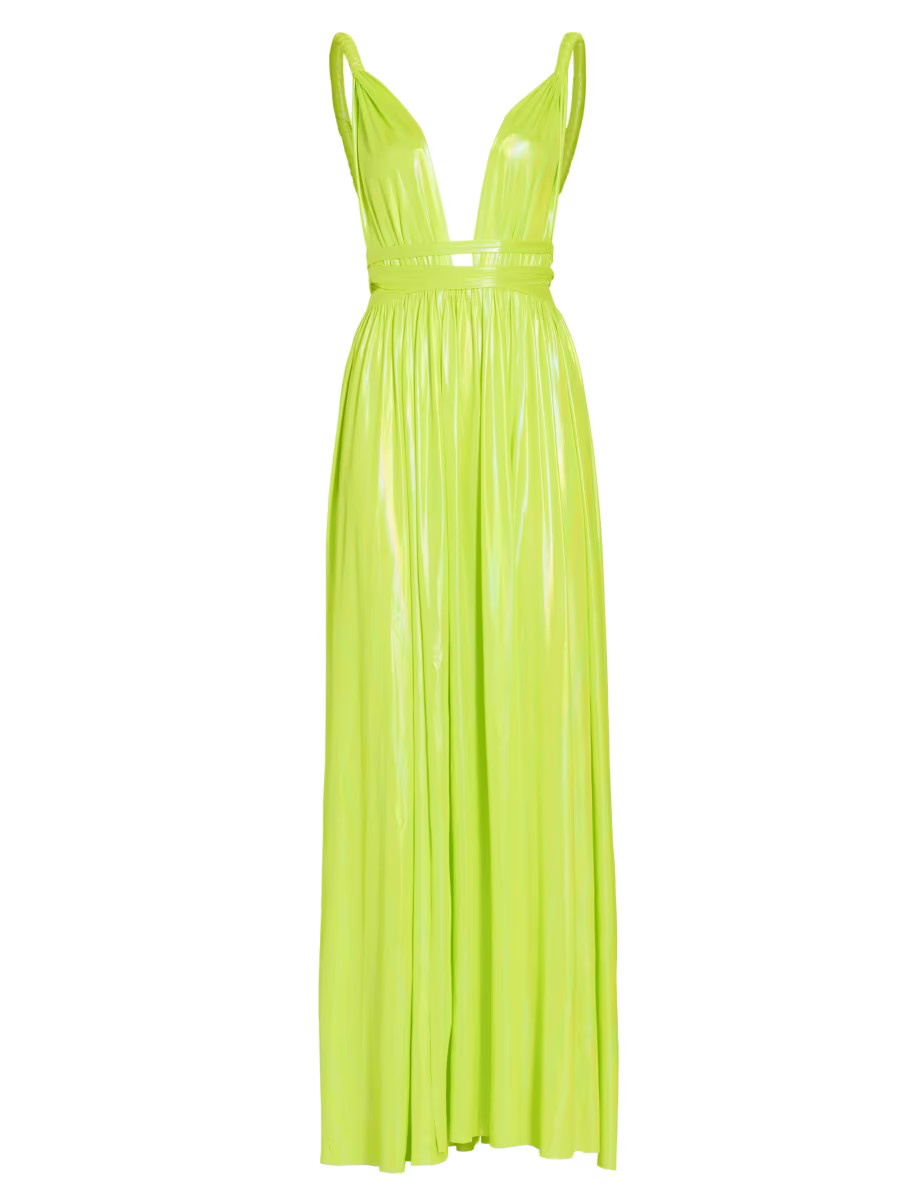 Goddess Metallic Floor-Length Gown | Saks Fifth Avenue