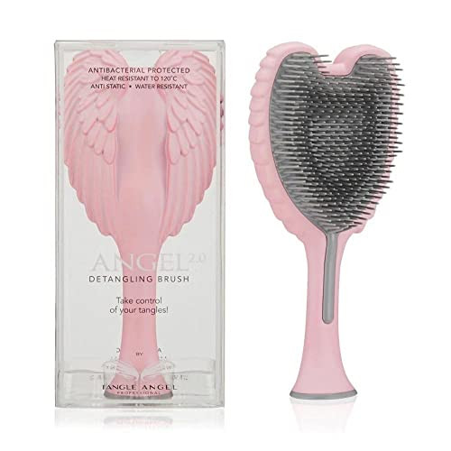 Detangling Hair Brush - Anti Static Angel Wing Hair Brush with Soft & Flexible Bristle for Straight & Wavy Hair - Tangle Angel Hair Detangler Brushes for Blow Drying & Shower - Matt Satin Pink | Amazon (US)