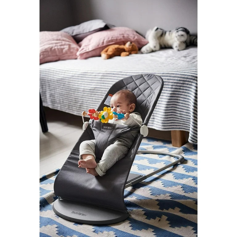 BabyBjorn Bouncer Bliss, Anthracite Cotton Flying Friends Bundle - Walmart.com | Walmart (US)