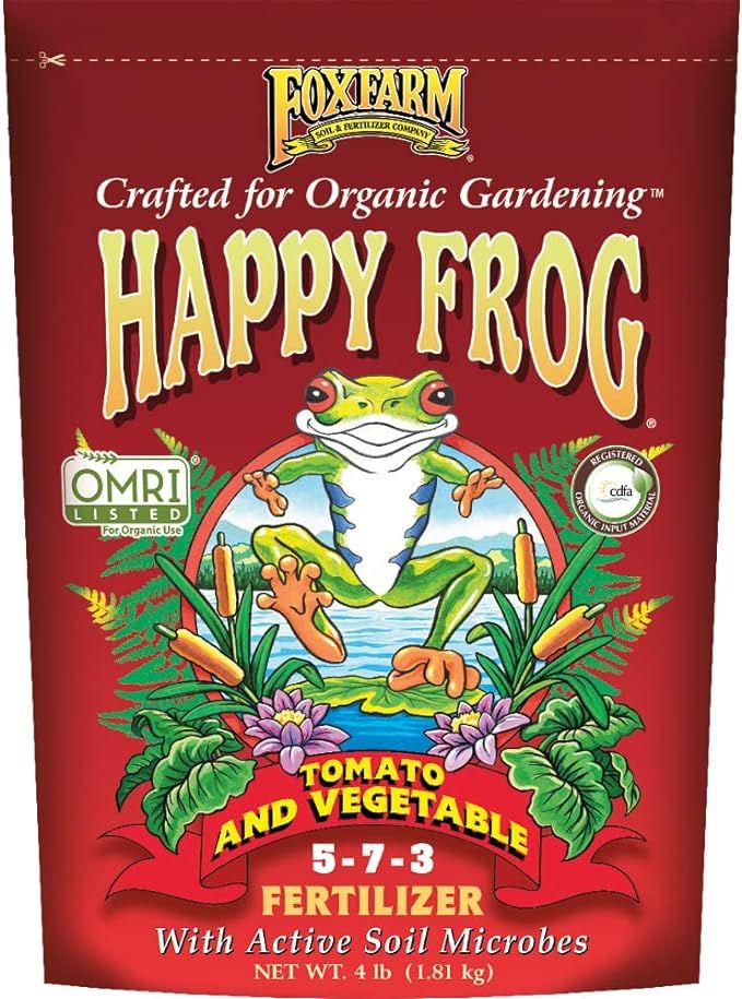 FoxFarm Happy Frog Garden Tomato and Vegetable Soil Dry Plant Fertilizer Mix for Outdoor Organic ... | Amazon (US)