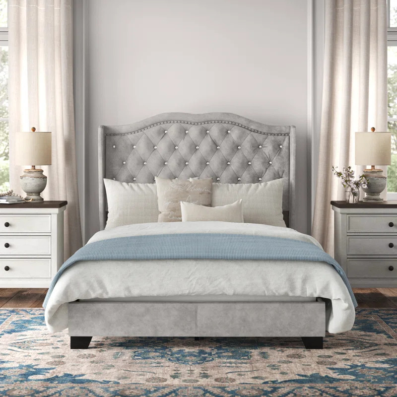 Tess Upholstered Wingback Bed | Wayfair North America