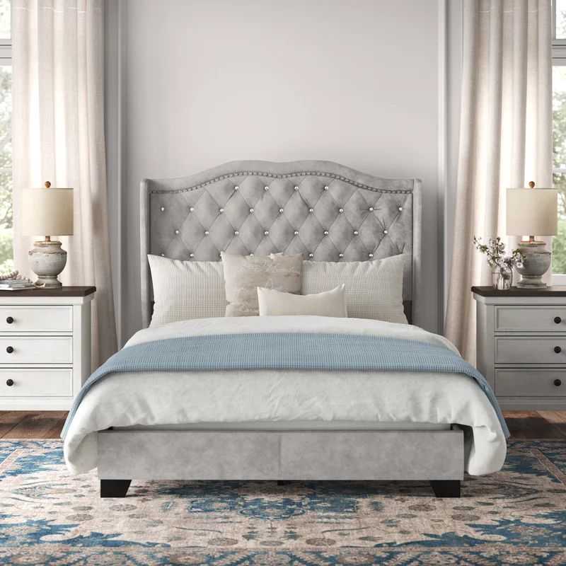 Tess Upholstered Wingback Bed | Wayfair North America