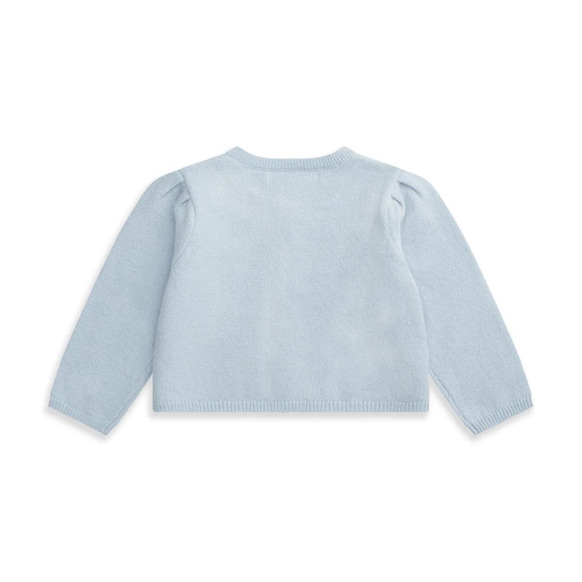 Cashmere Lurex Cardigan In Pale Blue | Over The Moon