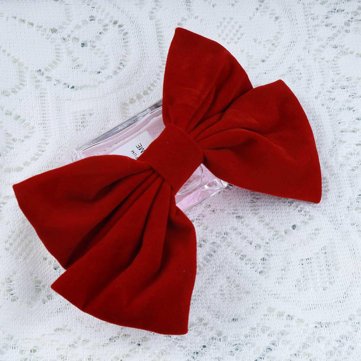 Inilbran Vintage Satin Bow Hair Barrettes Large Velvet Bow Hair Clips Winter Ribbon Bow Headclip ... | Amazon (UK)