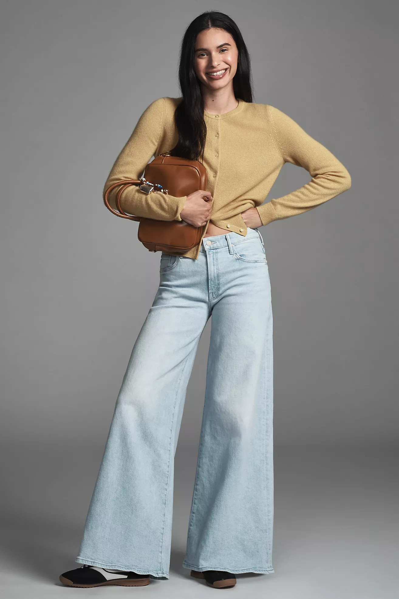 MOTHER The Swisher Sneak High-Rise Wide-Leg Jeans | Anthropologie (US)