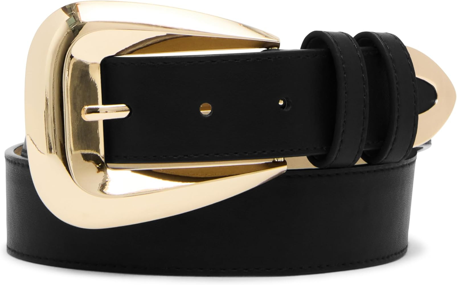 Steve Madden Women's Black Everday Casual Dress Pant Belt | Amazon (US)