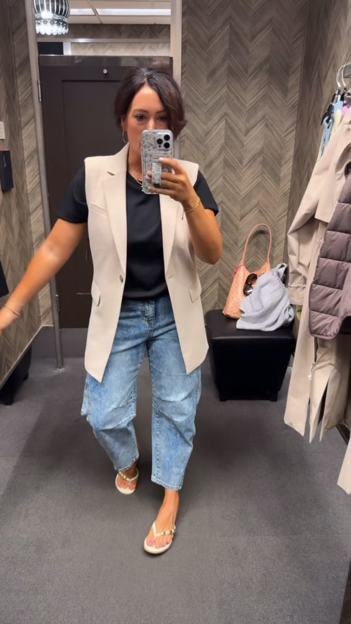 Love the fit of this chic vest! Also love the material of this black tshirt. Both on sale! Wearing size medium in the vest. Nordstrom Anniversary sale finds! Nsale, Nordstrom Anniversary Sale, Nordstrom Sale

#LTKootd #LTKSeasonal #LTKSaleAlert