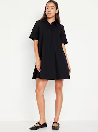 Short-Sleeve Mini Shirt Dress | Old Navy (US)