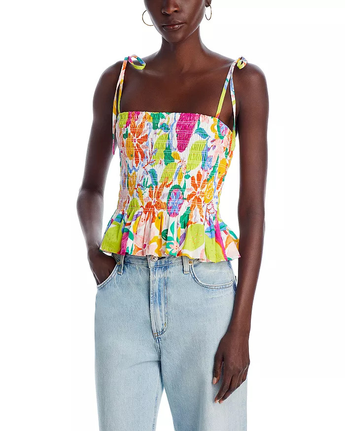 Printed Smocked Sleeveless Top - 100% Exclusive | Bloomingdale's (US)