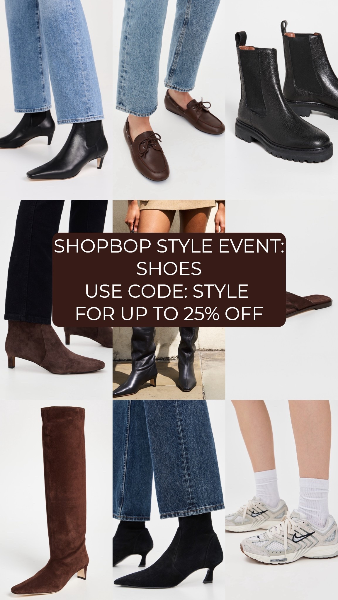 Shopbop Style Event: Shoes 
Use Code: STYLE for up to 25% off 

#LTKSeasonal #LTKSaleAlert #LTKShoeCrush