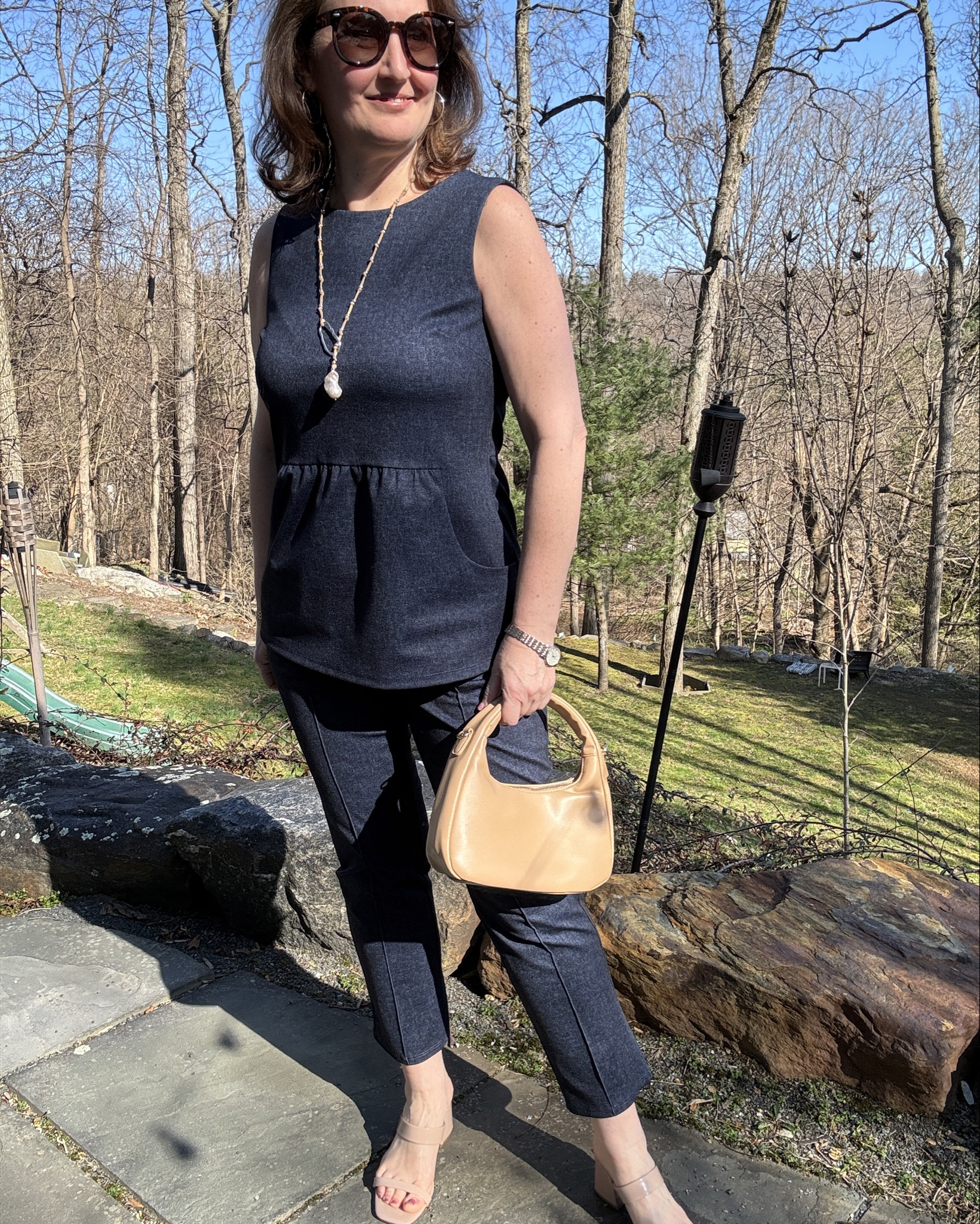 Denim like separates. Top on sale  Knit fabric.  Not denim!   The top is on SALE!   Code Theresa for 15 percent off your purchase  

#LTKover40 #LTKmidsize #LTKstyletip

#LTKSaleAlert #LTKMidsize #LTKWorkwear