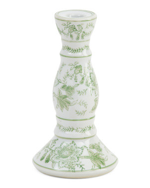 8.5in Floral Ceramic Taper Candle Holder | Furniture & Lighting | Marshalls | Marshalls