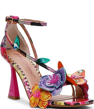 Camile Beaded Flower and Butterfly Ornament Dress Sandals | Dillard's