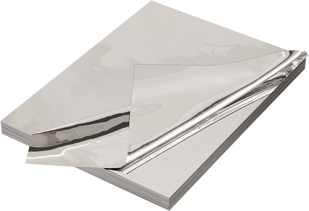 Crown Display Metallic Silver Foil Sheets For Gift Wrapping 100 CT I 20 In X 30 In Silver Foil Sh... | Amazon (US)
