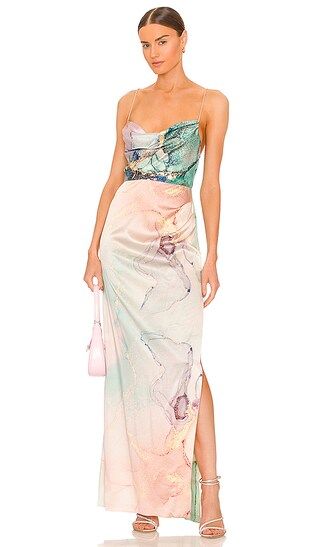 Marlene Dress in Watercolor Marble | Revolve Clothing (Global)