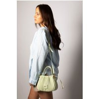 SVNX Women's Pleated Pouch Bag in Mint in Green | Debenhams UK