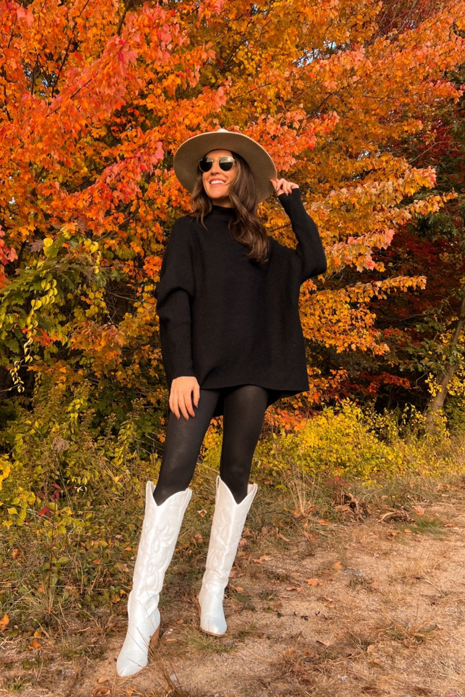 Amazon sweater- I sized up. Spanx legging dupes fit TTS 

#LTKSeasonal