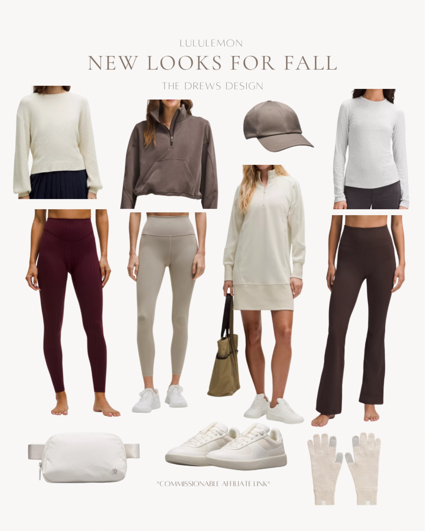 NEW Looks for Fall from Lululemon!

Loving all the Fall tones Lululemon has dropped this season! Snag them before they sell out!

Lululemon, reversible sweater, deep red leggings, neutral belt bag, espresso quarter zip, bone leggings, bone athlesiure dress, ivory sneakers, neutral brown hat, soft grey long sleeve, espresso flared pants, bone sweater gloves, athleisure



#LTKSeasonal #LTKStyleTip #LTKActive