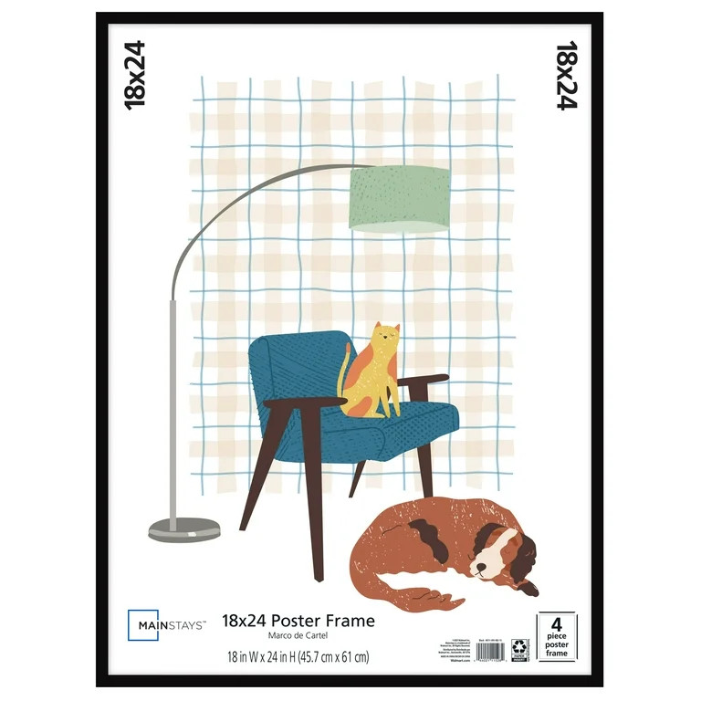 Mainstays 18x24 Basic Poster Frame, Black | Walmart (US)