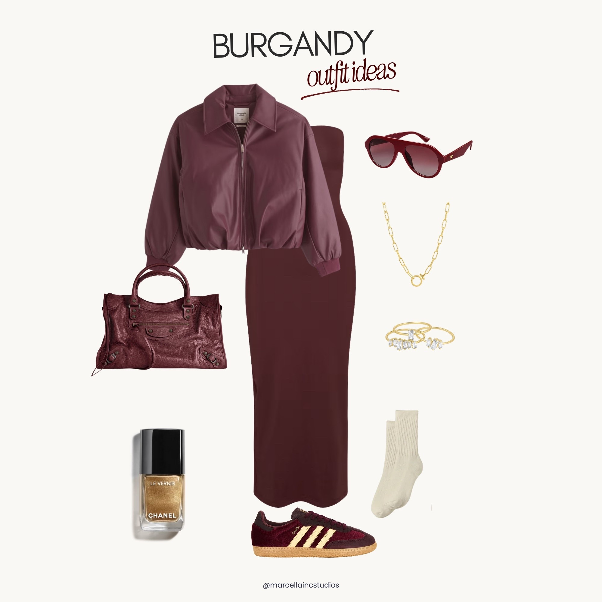 Sporty chic Burgandy, holiday outfit ideas. #adidassamba #sambaog #burgandyoutfit

#LTKGiftGuide #LTKHoliday #LTKootd
