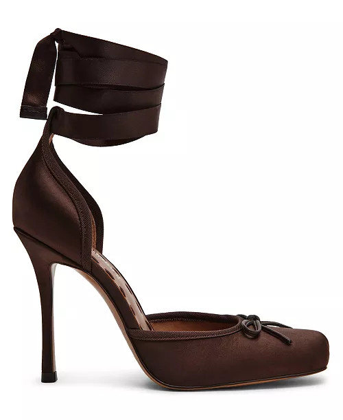 Steve Madden Women's Larina Lace-Up High-Heel Ballet Pumps - Macy's | Macy's
