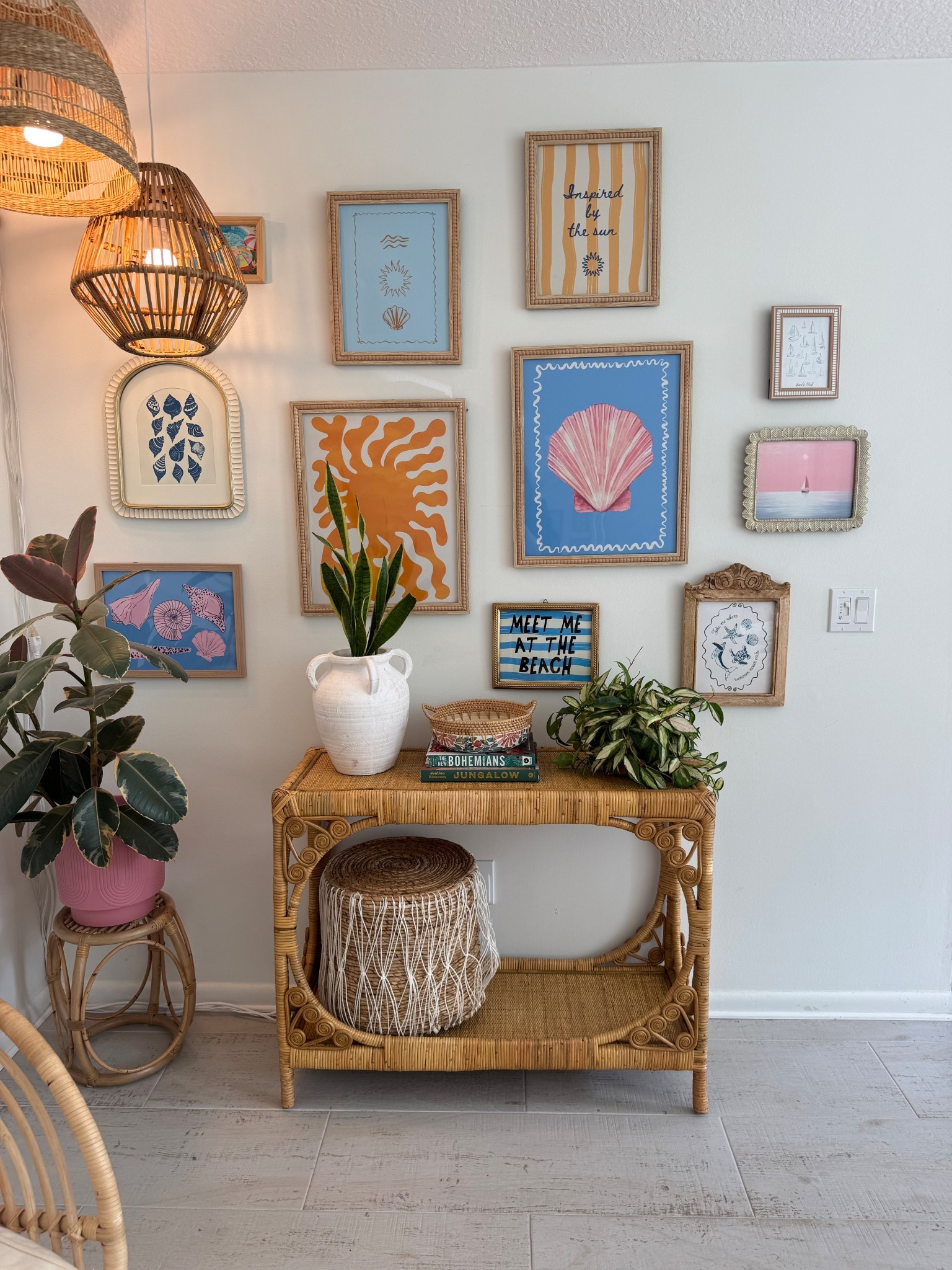 Beachy boho gallery wall! ✨ 

#LTKSummerEdit #LTKSeasonal #LTKHome