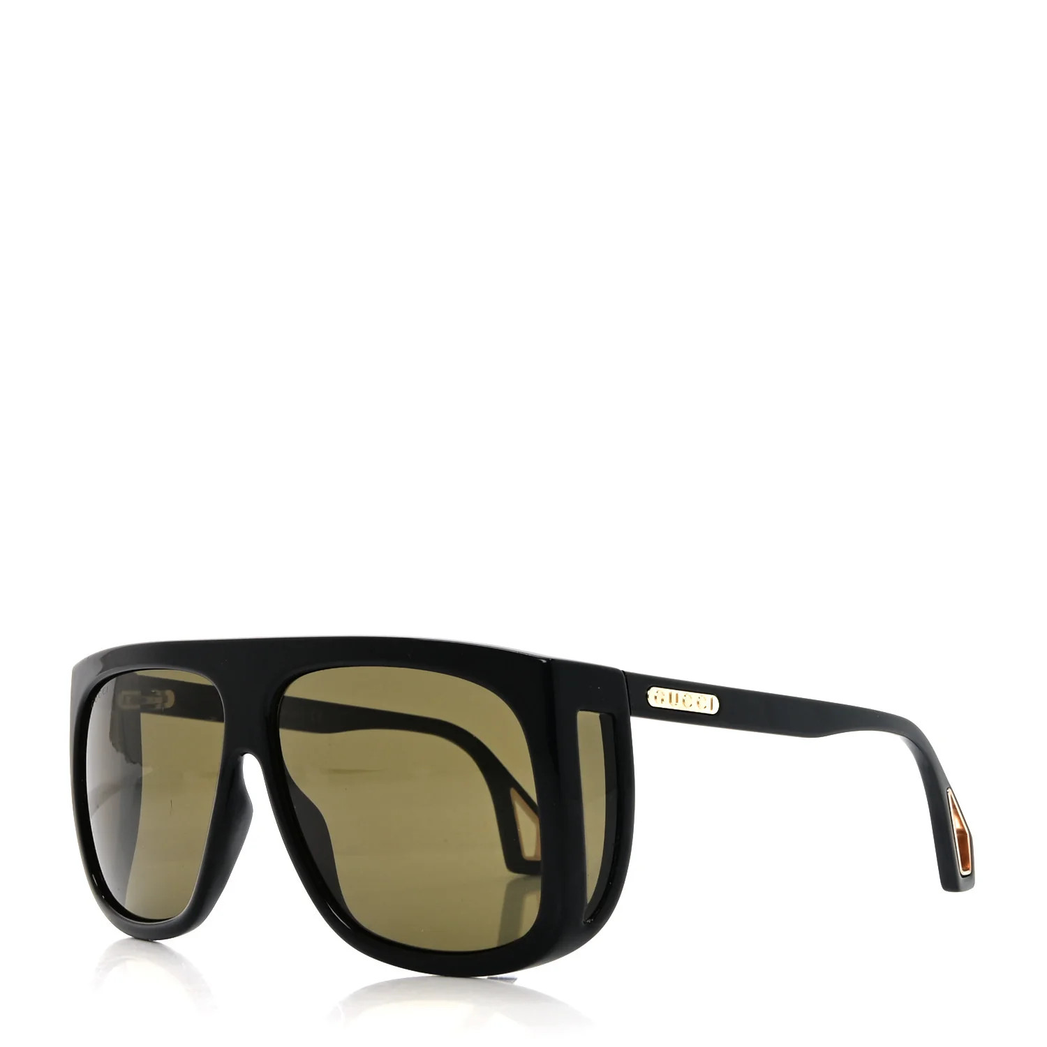 Acetate Shield Sunglasses GG0467S Black | FASHIONPHILE (US)