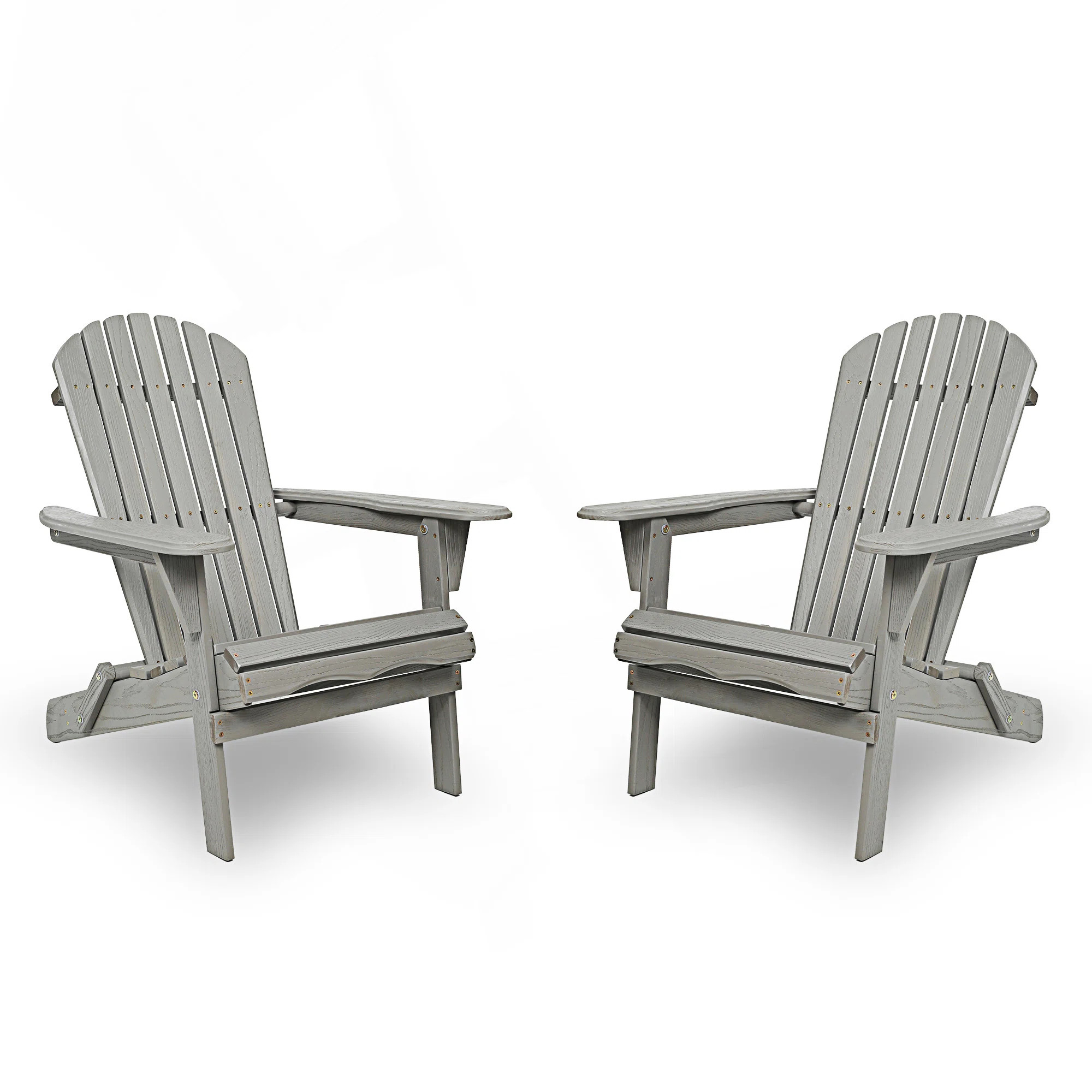 Set Of 2 Outdoor Folding Adirondack Chair, Lounge Patio Chair | Wayfair North America