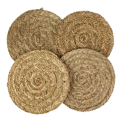 Handwoven Seagrass 4 Piece Placemat Set MADE TERRA Color: Braided | Wayfair North America