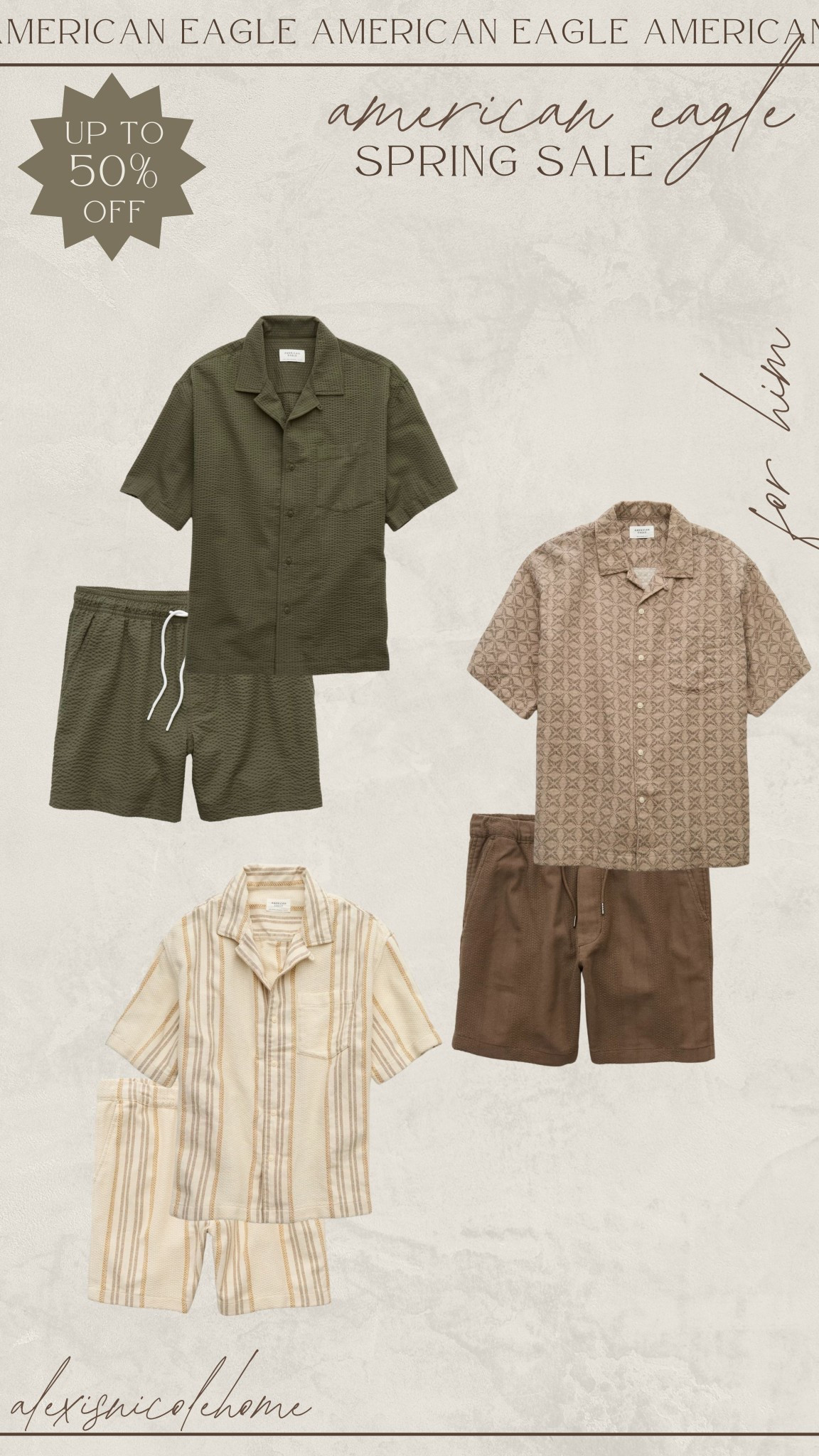 American eagle is having such good sales! It's so hard to find guys stuff sometimes, but their guys spring & summer sets are so good! 

#LTKMens #LTKSpringSale #LTKFindsUnder50